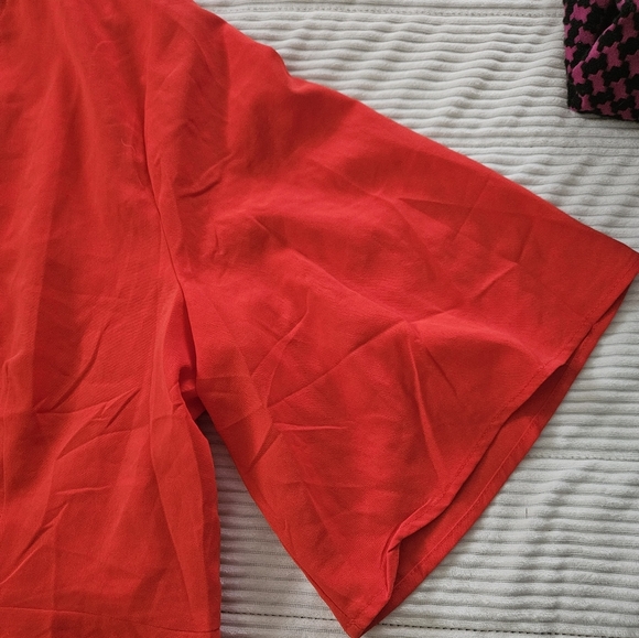 Boohoo Women's Red Button-Down Top Size 20 - Picture 5 of 7